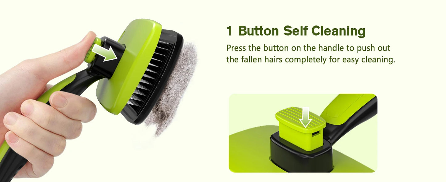 Self-Cleaning Slicker Brush