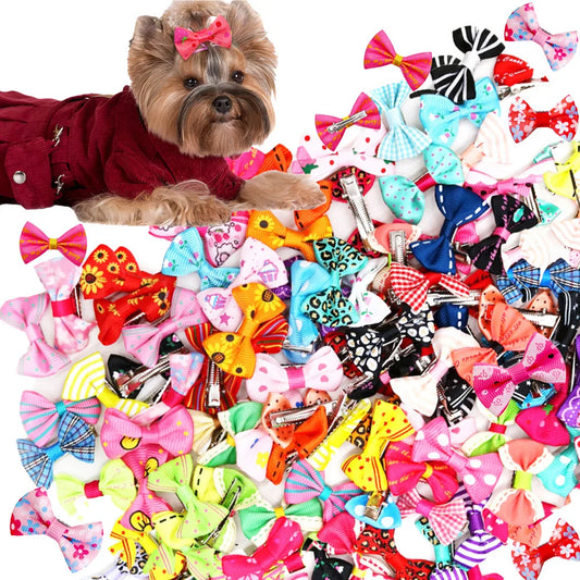 New Dog Bows With Alligator Clip