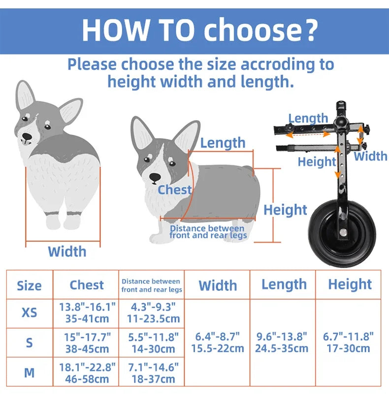 Pet Wheelchair Cart Adjustable