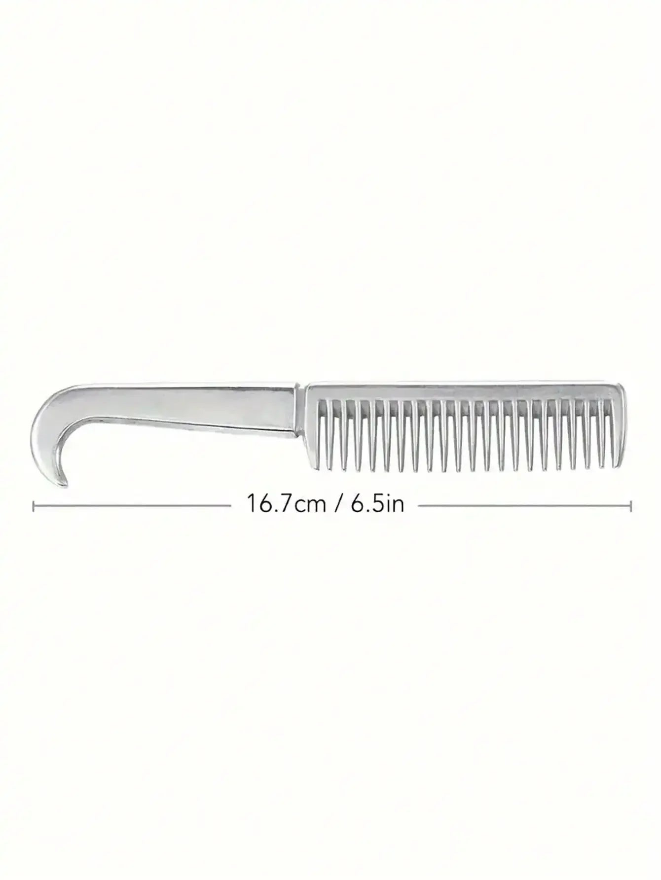 1pc Aluminium Alloy Horse Comb - Lightweight, Durable, Tangle-Free, Gentle on Horse Mane & Legs