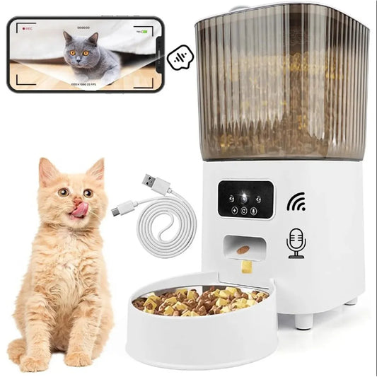 5L Automatic Cat Feeders Double Bowls