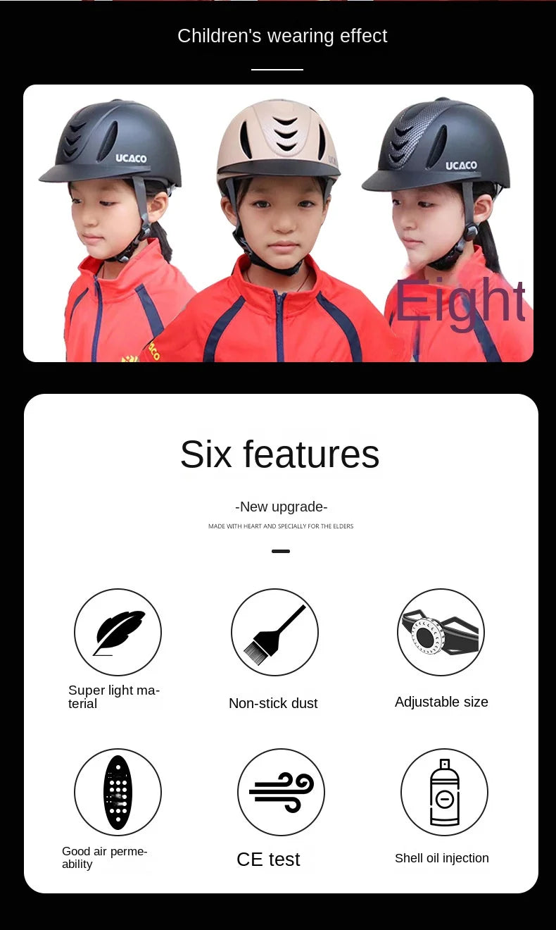 Ultralight Adults/Children's Equestrian Helmet
