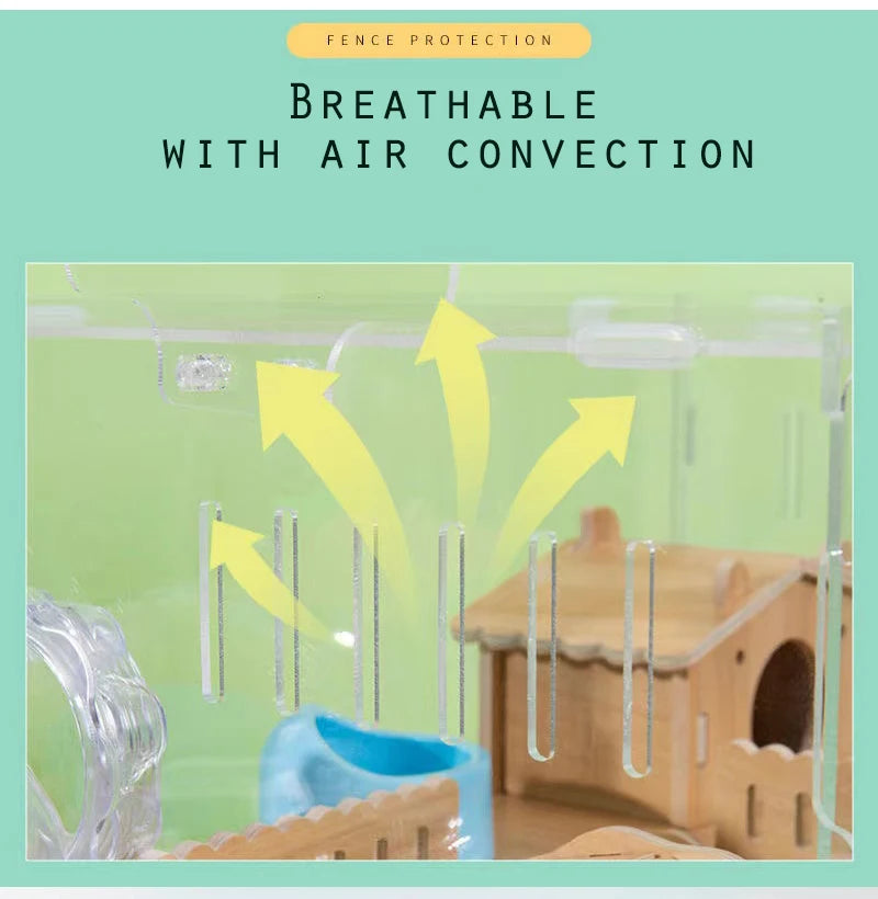 Acrylic Hamster House Cage