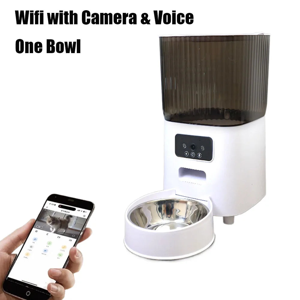 5L Automatic Cat Feeders Double Bowls