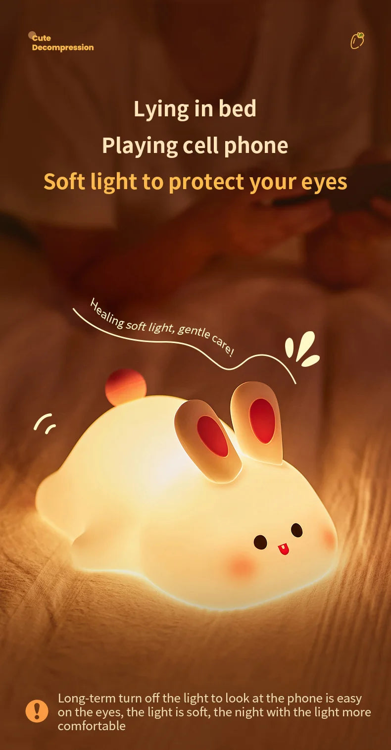 Cute Animal - shape Silicone Night Light