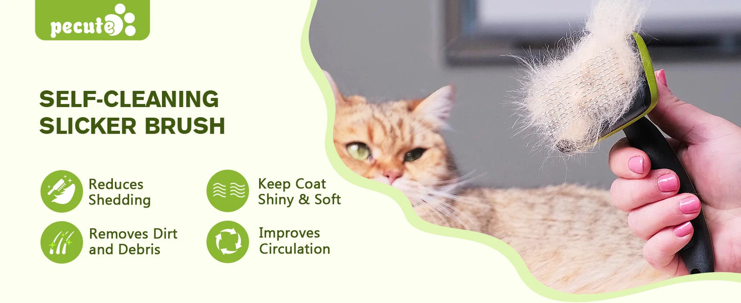 Self-Cleaning Slicker Brush