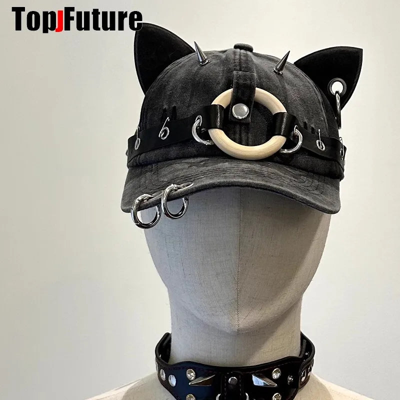 Harajuku Gothic Devil Cat Ear Sun Hat Women/Men