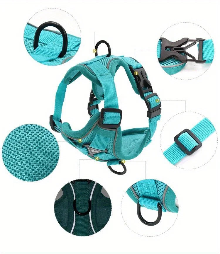 No Pull Dog Harness and Leash Set Adjustable