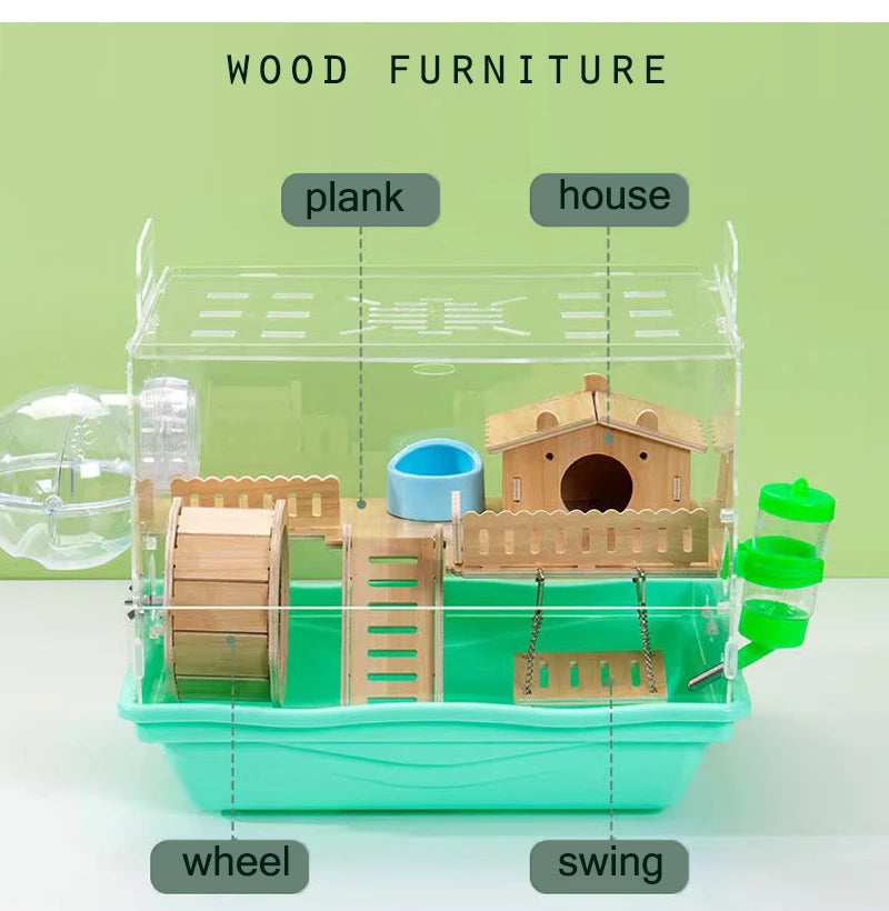 Acrylic Hamster House Cage