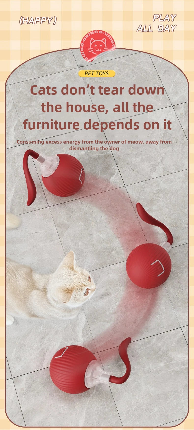 Cat/Dog Interactive Ball Toy Automatic