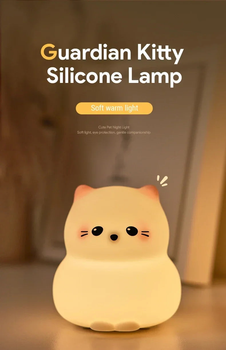 Cute Animal - shape Silicone Night Light