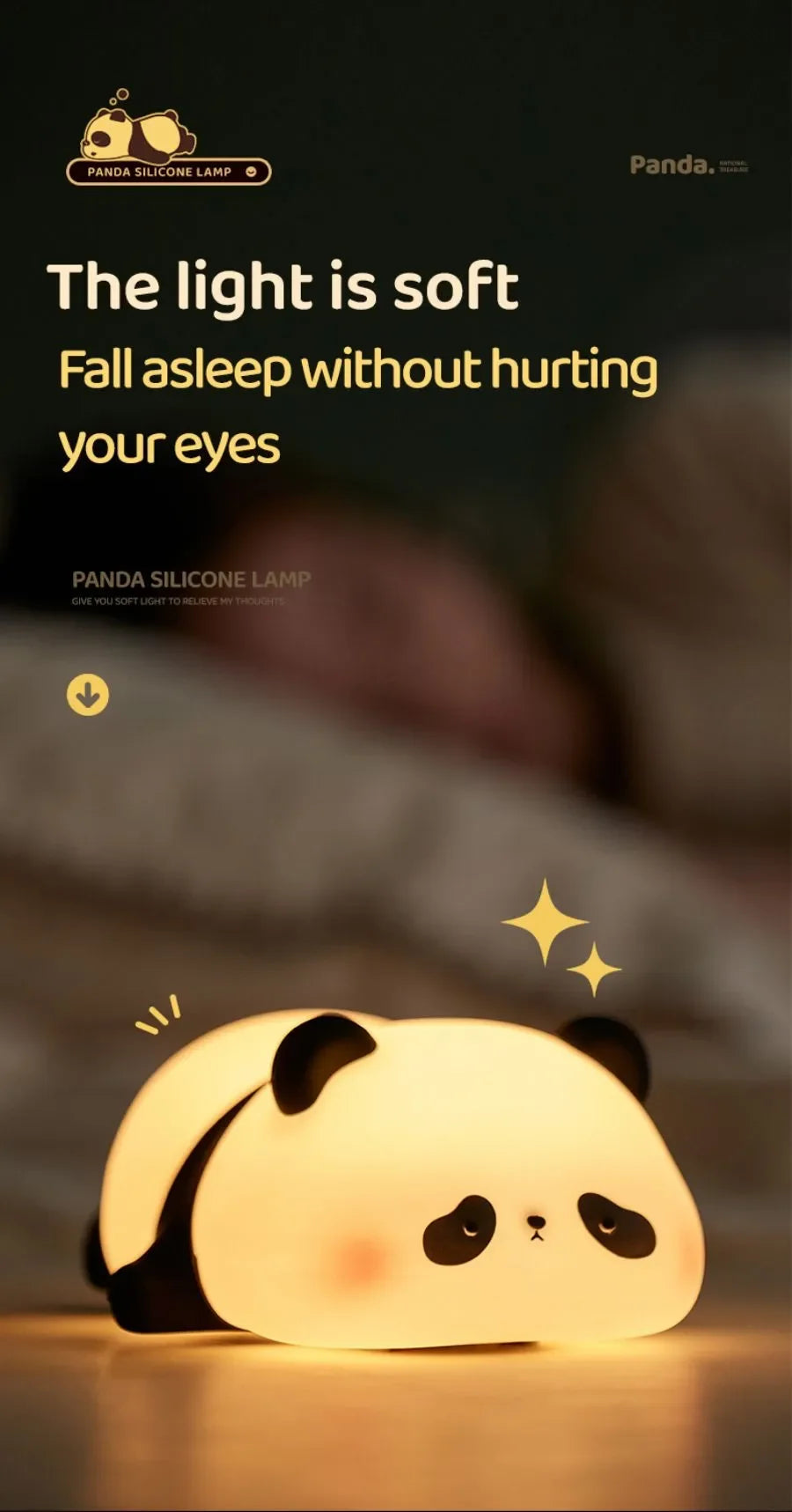 Cute LED Night Light Panda Sheep Rabbit
