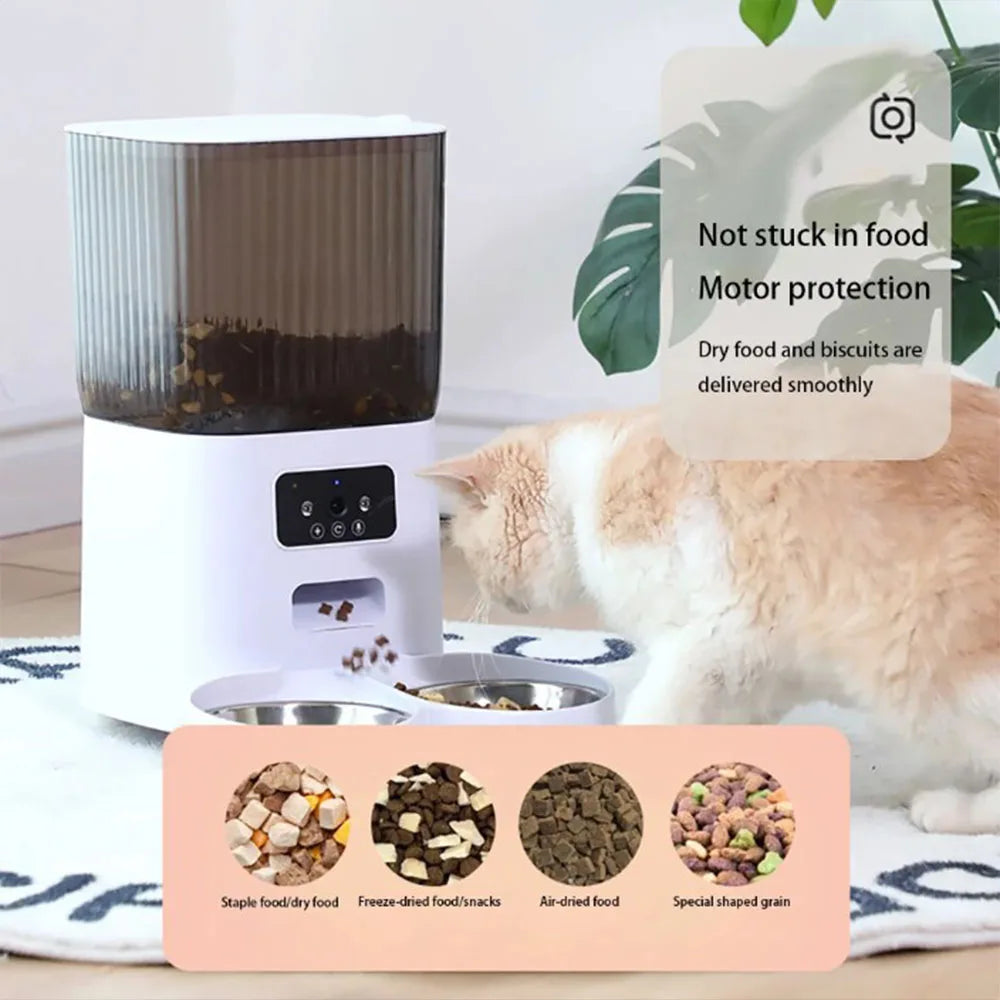 5L Automatic Cat Feeders Double Bowls