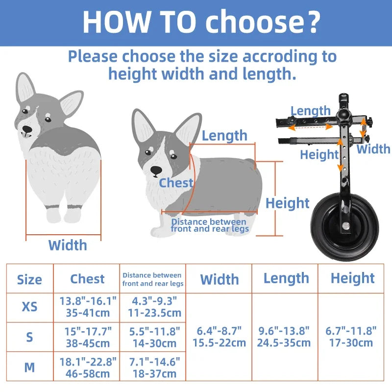 Pet Wheelchair Cart Adjustable