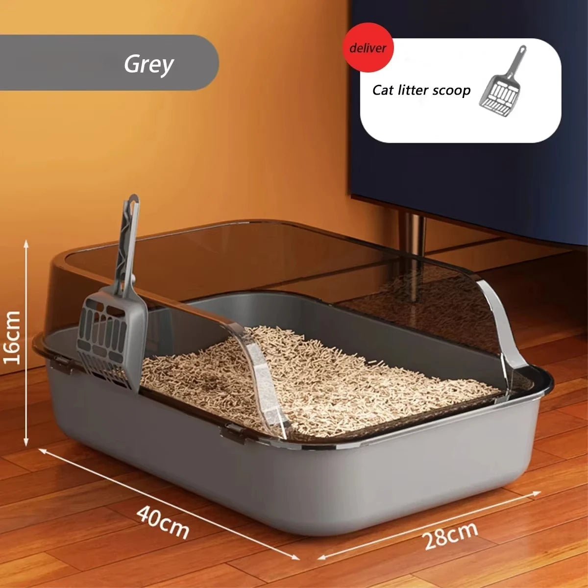 Cat Litter Box Semi-closed