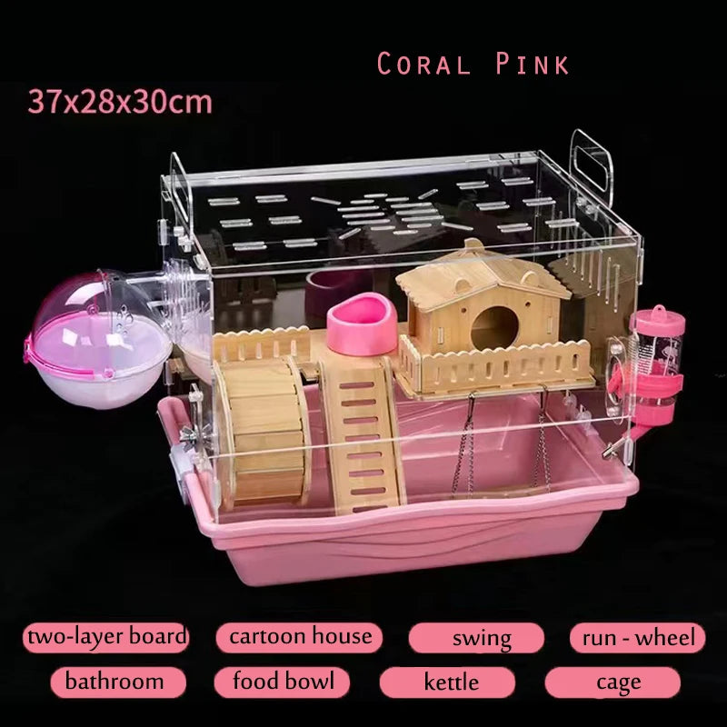 Acrylic Hamster House Cage
