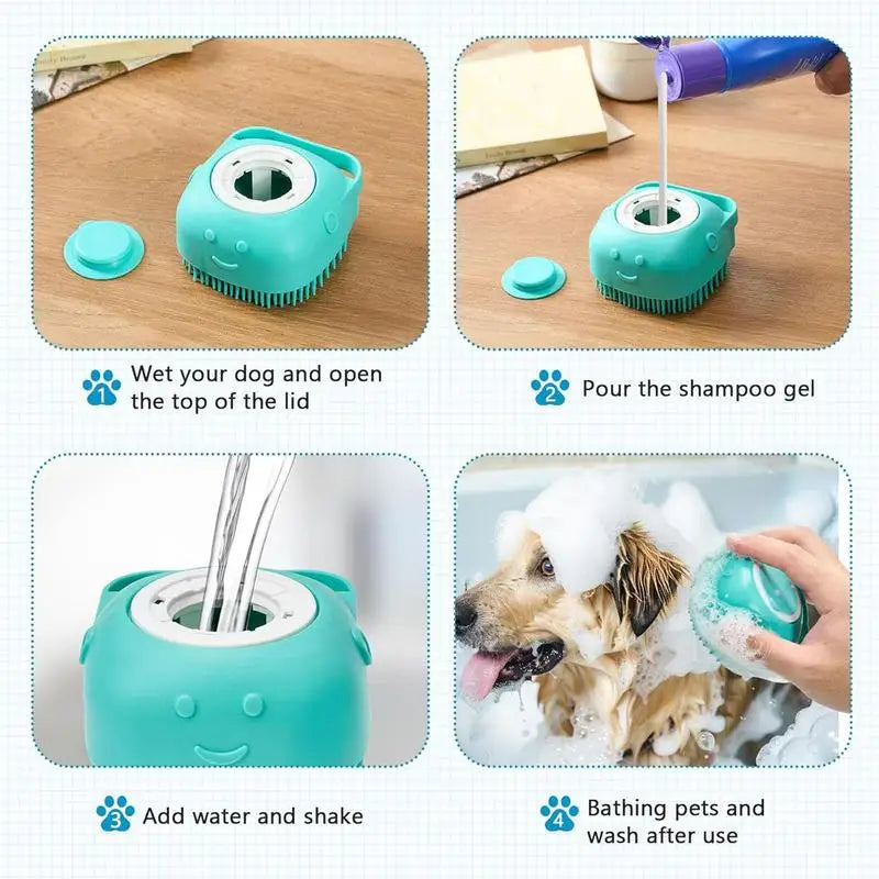 Pet Bath Brush with Soap