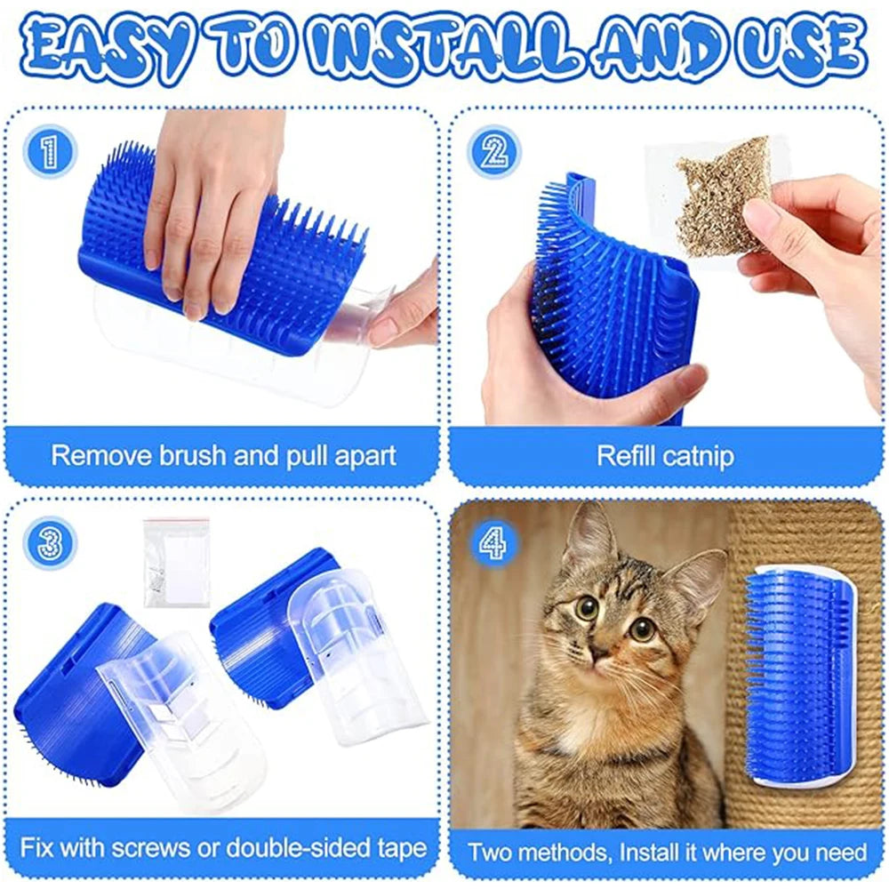 Cat Brush Toy with Catnip