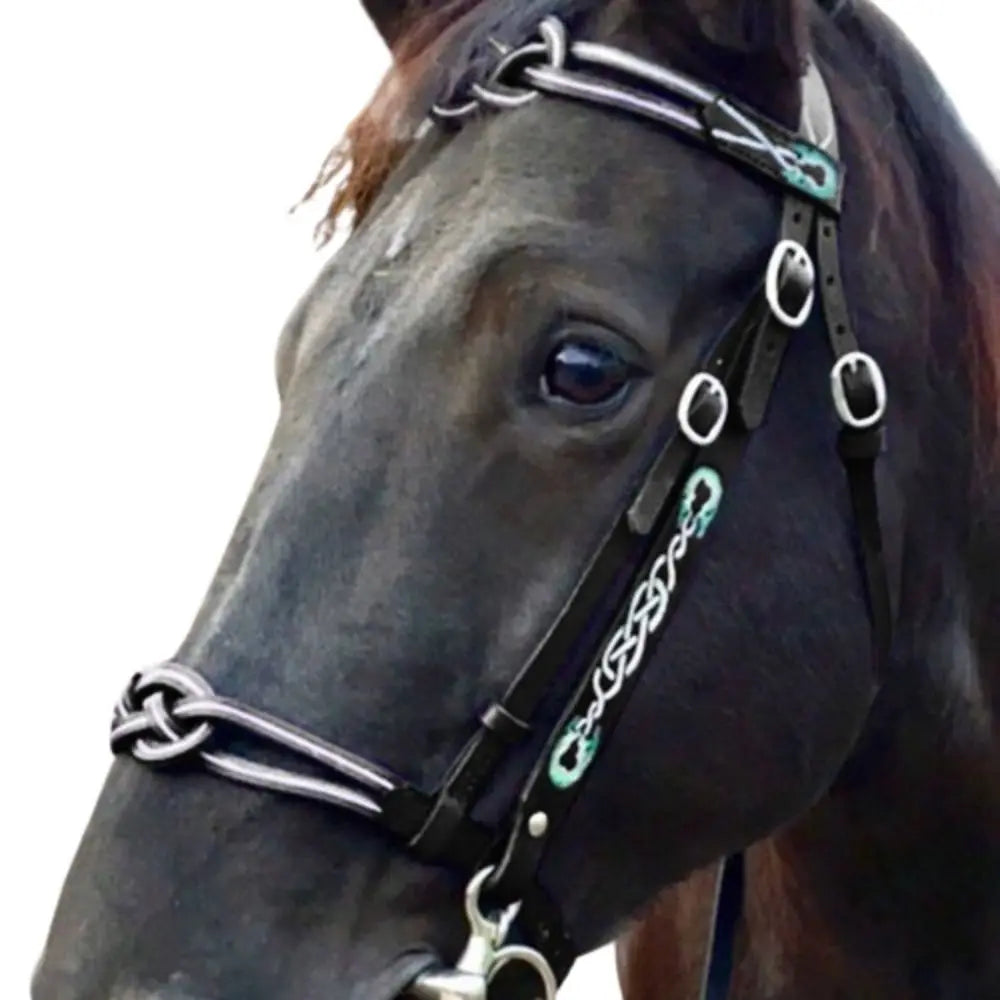 Leather Horses Bridle Halters Metal Buckle