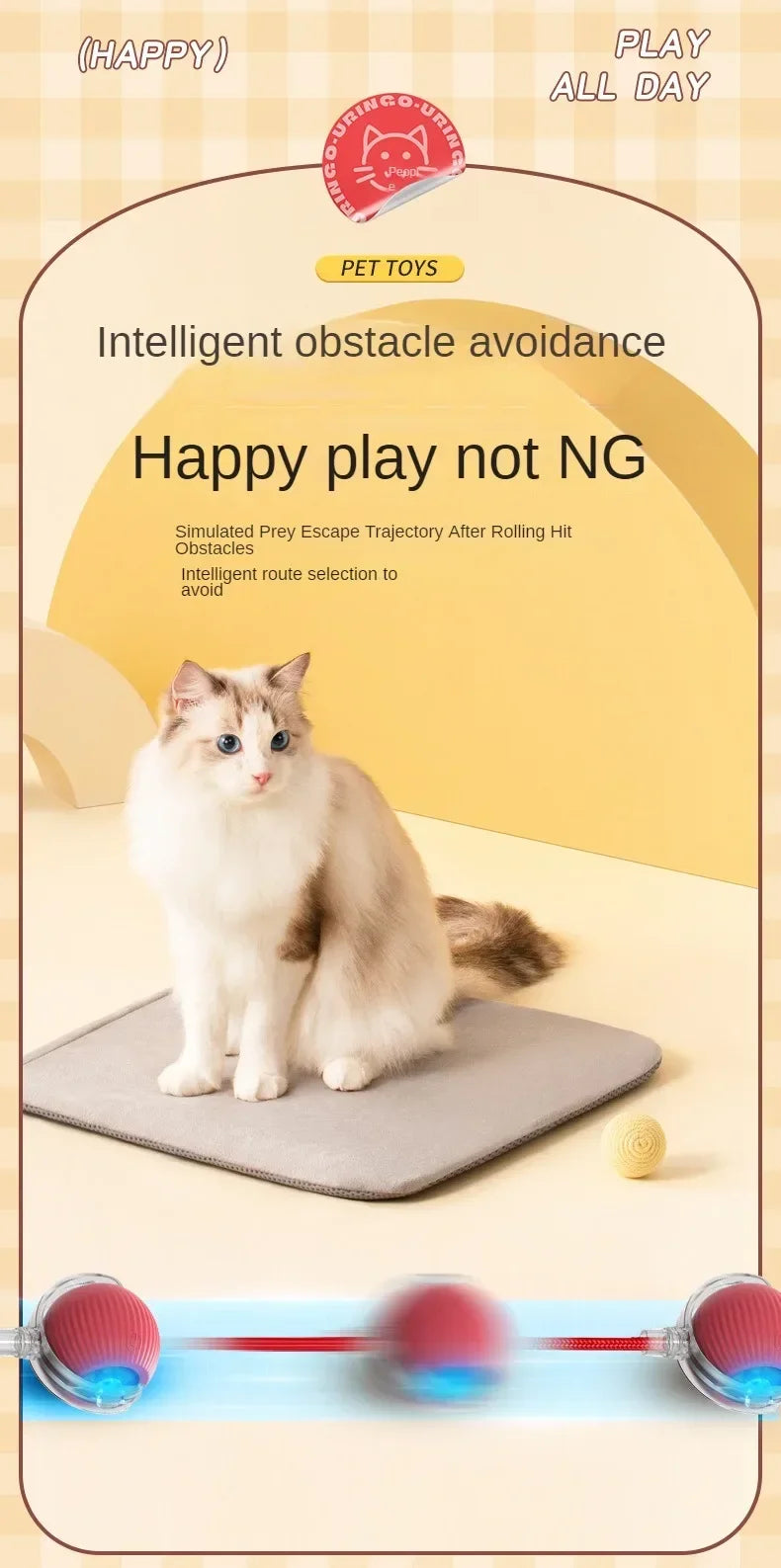 Cat/Dog Interactive Ball Toy Automatic