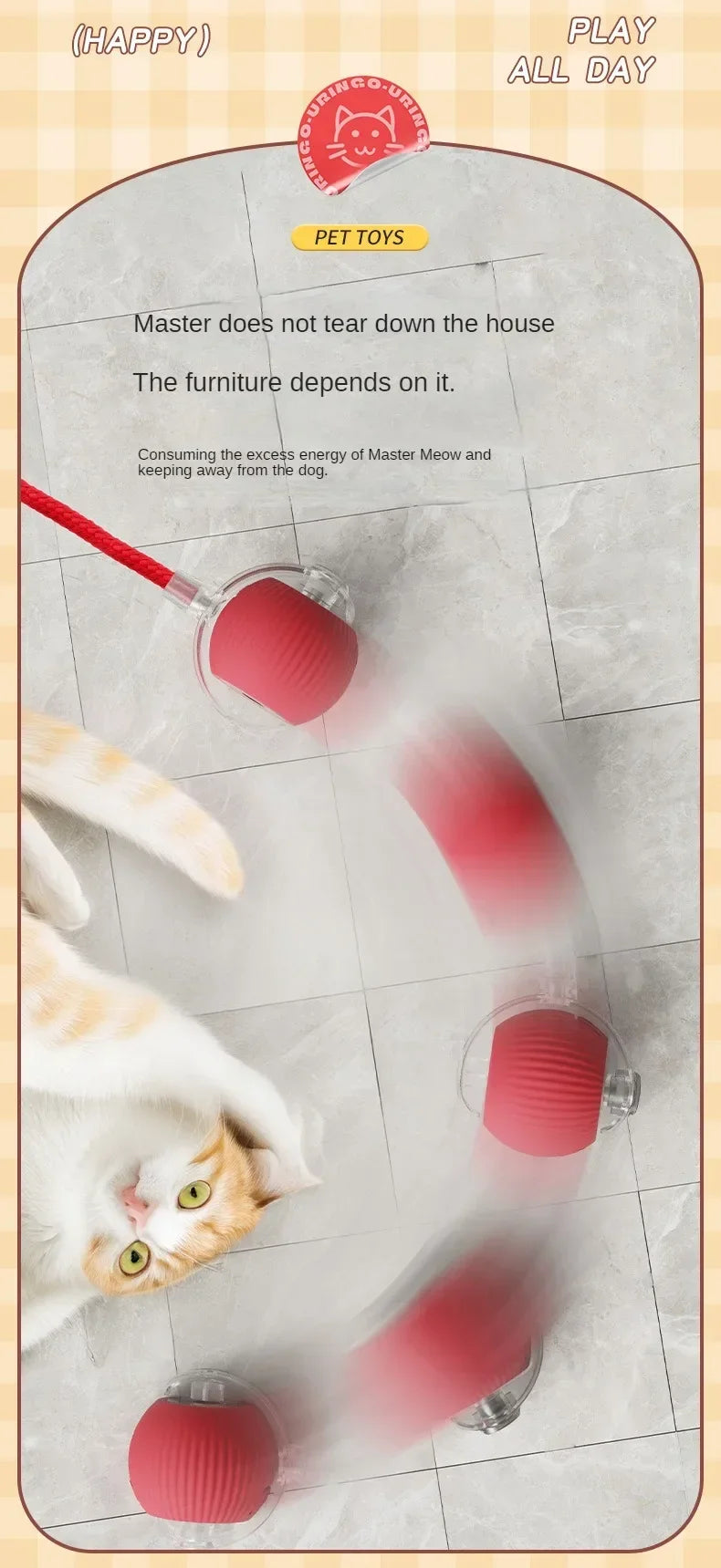 Cat/Dog Interactive Ball Toy Automatic