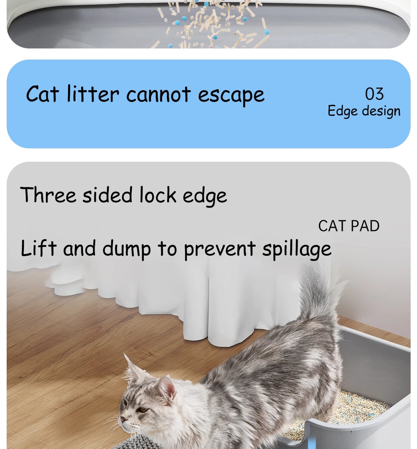 Large Waterproof Cat Litter Mat