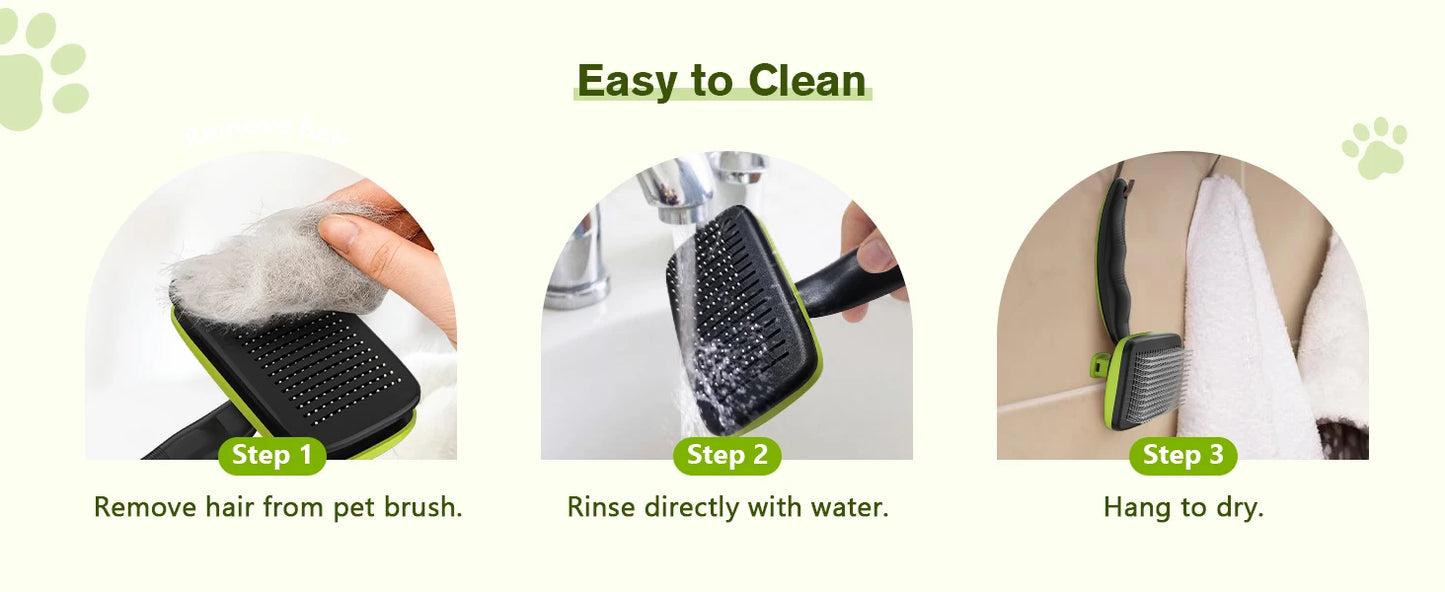 Self-Cleaning Slicker Brush