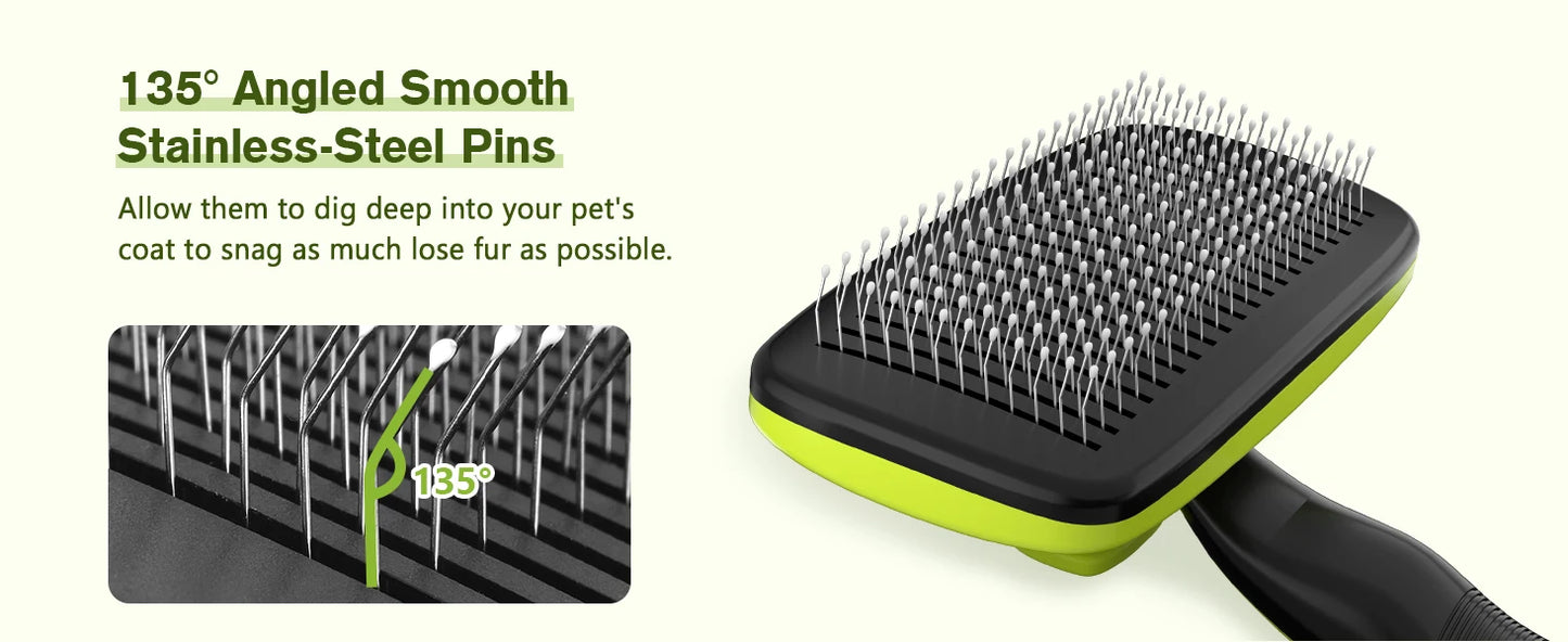 Self-Cleaning Slicker Brush