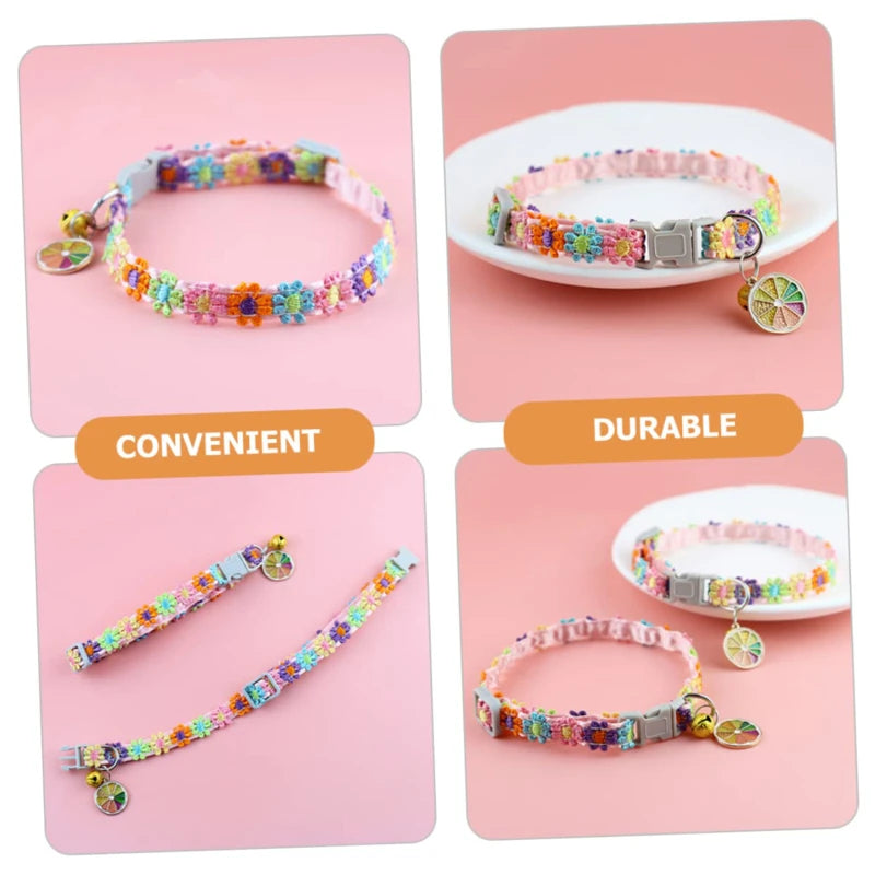 Fashion Rainbow Flower Cat/Dog Collar