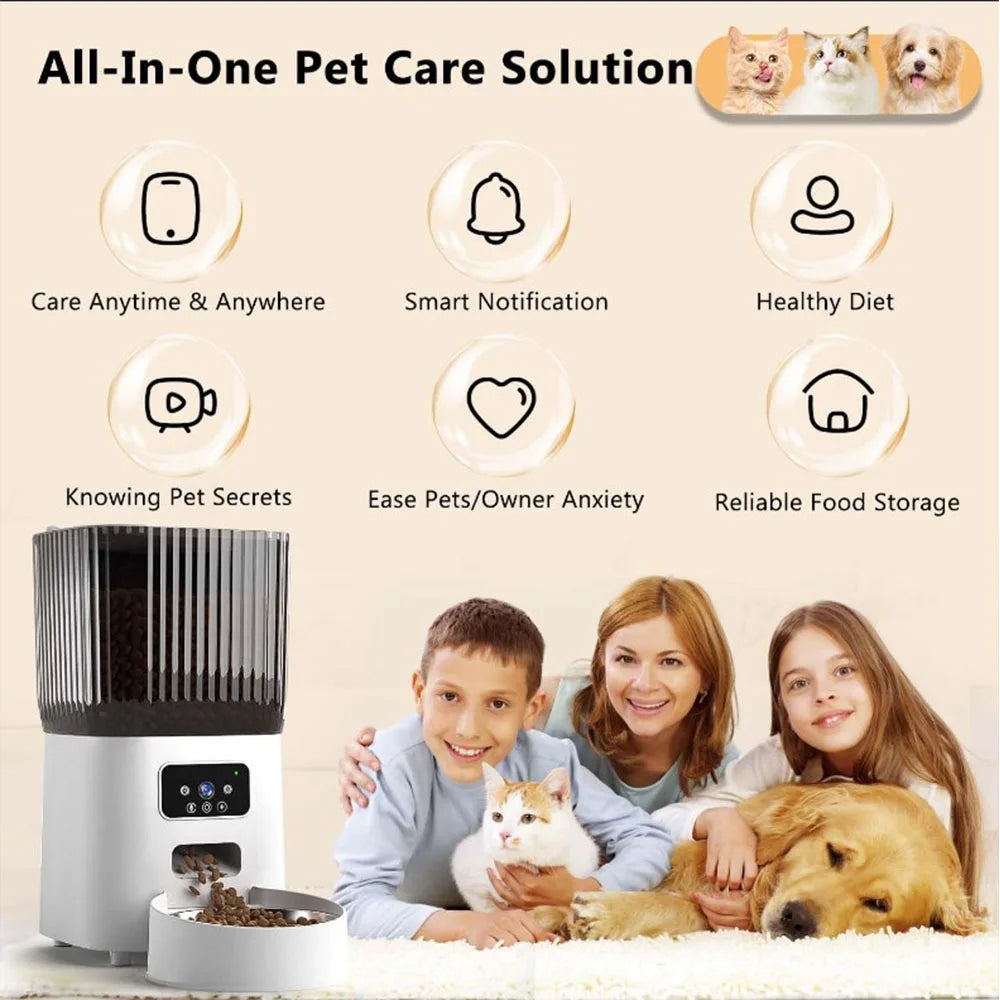 5L Automatic Cat Feeders Double Bowls