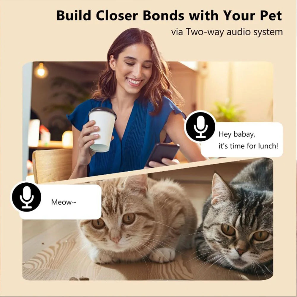 5L Automatic Cat Feeders Double Bowls