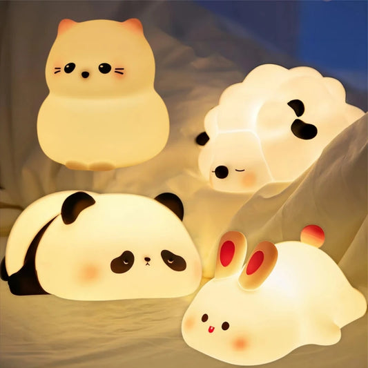 Cute Animal - shape Silicone Night Light