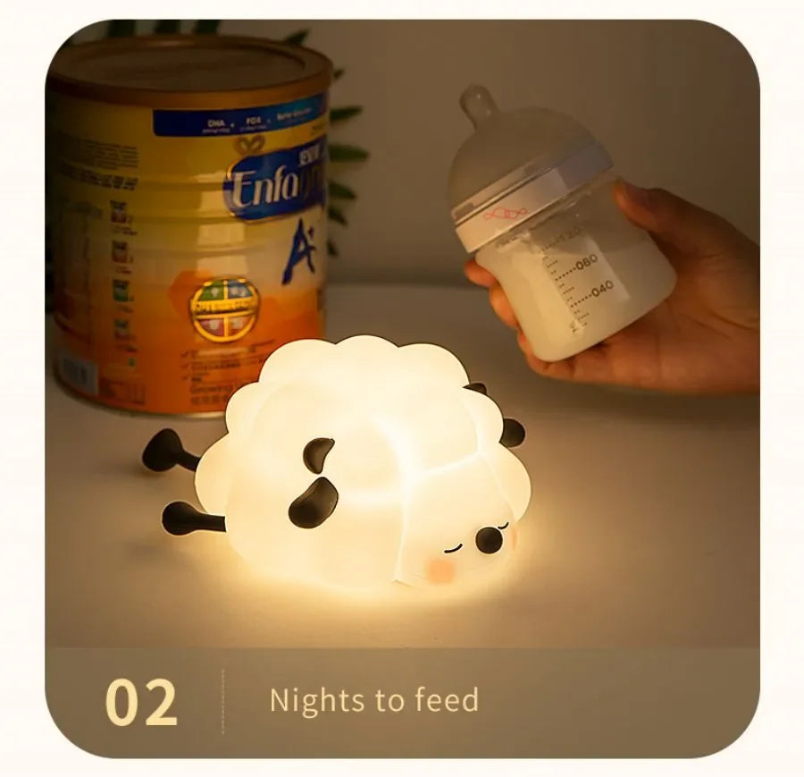 Cute LED Night Light Panda Sheep Rabbit
