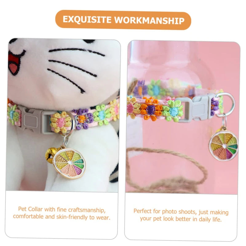 Fashion Rainbow Flower Cat/Dog Collar