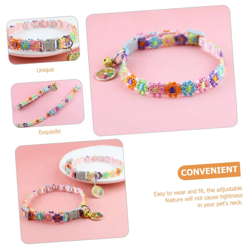 Fashion Rainbow Flower Cat/Dog Collar