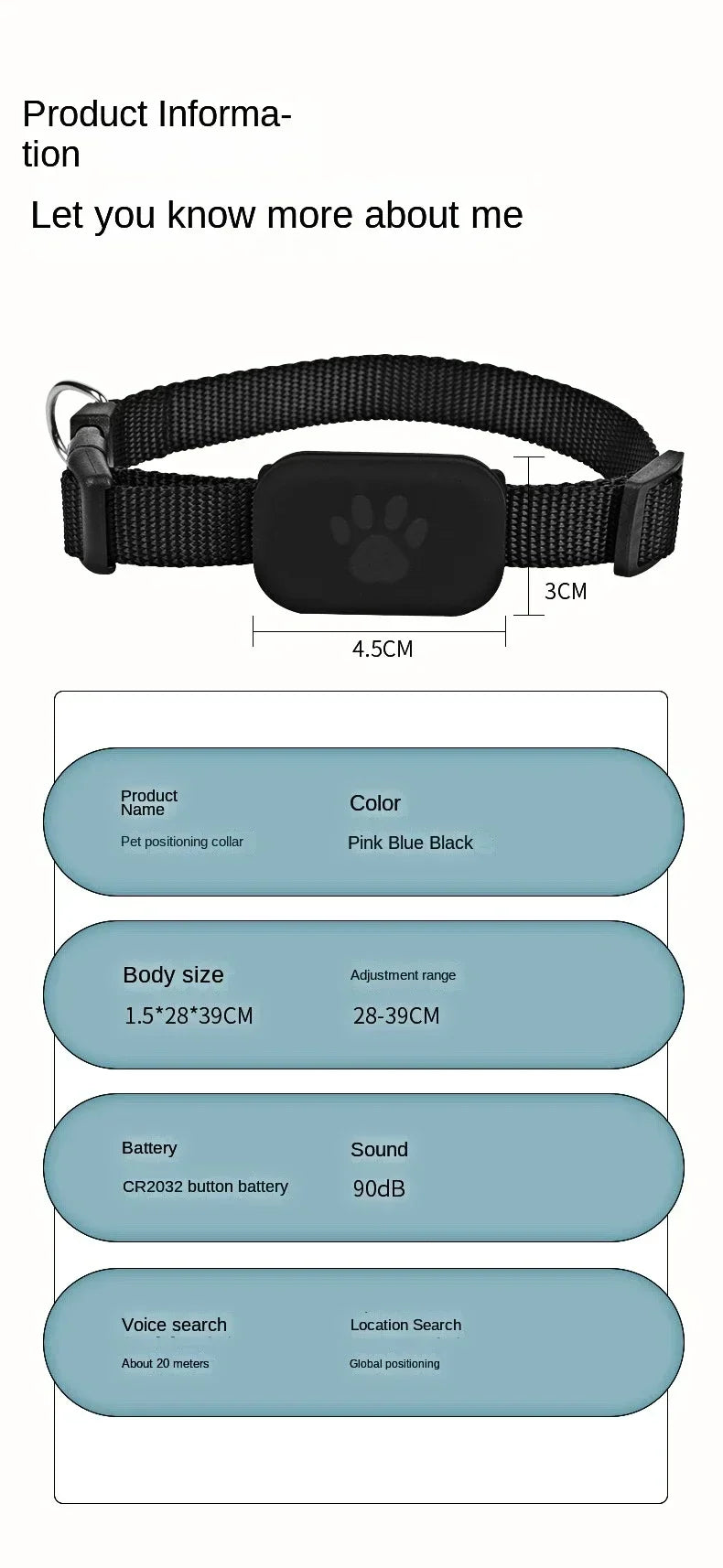 Mini Pet  Bluetooth GPS Tracker