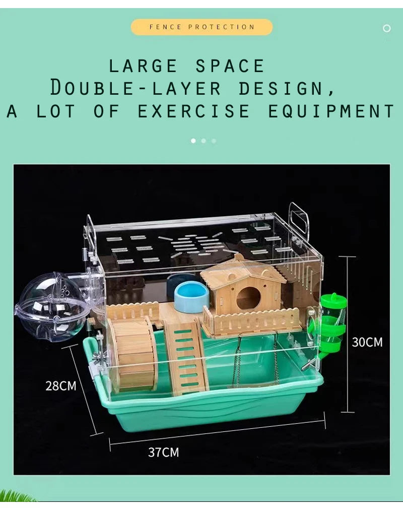 Acrylic Hamster House Cage