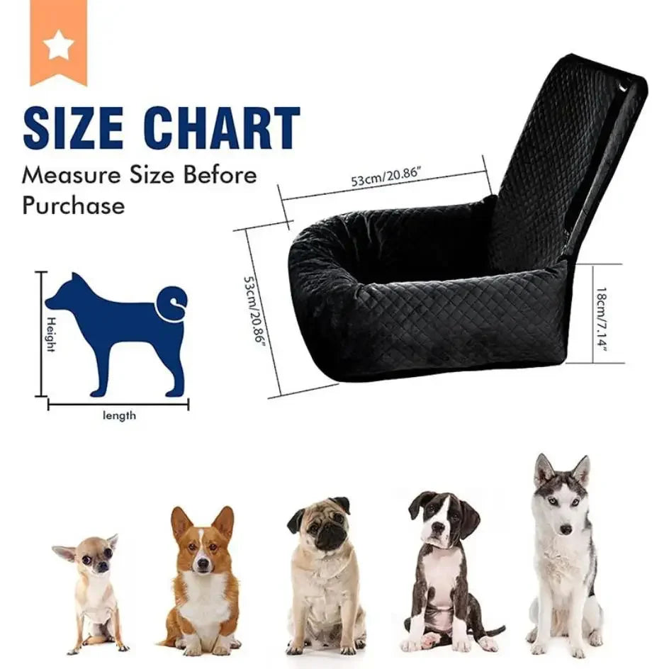 Breathable pet car hanging bag with waterproof seat cushion