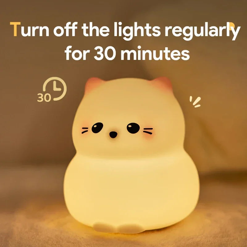 Cute Animal - shape Silicone Night Light