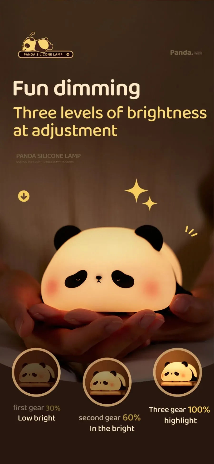 Cute LED Night Light Panda Sheep Rabbit