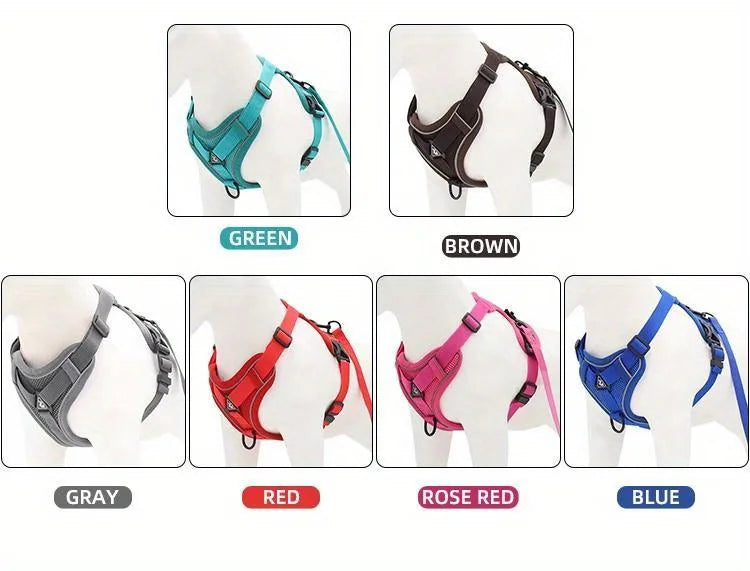 No Pull Dog Harness and Leash Set Adjustable