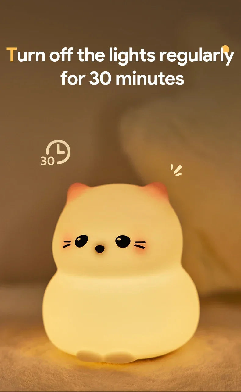 Cute Animal - shape Silicone Night Light