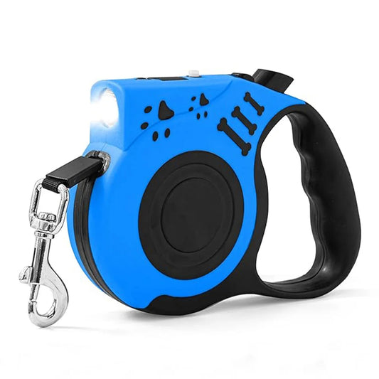 Charging LED lighting traction rope 5-meter automatic retractable dog walking rope