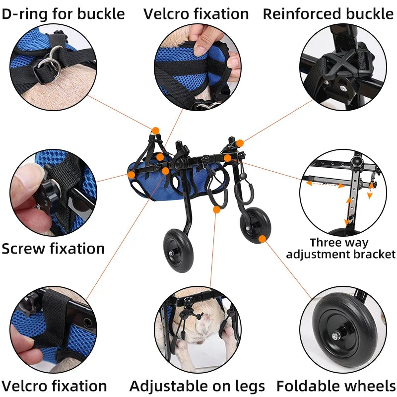 Pet Wheelchair Cart Adjustable