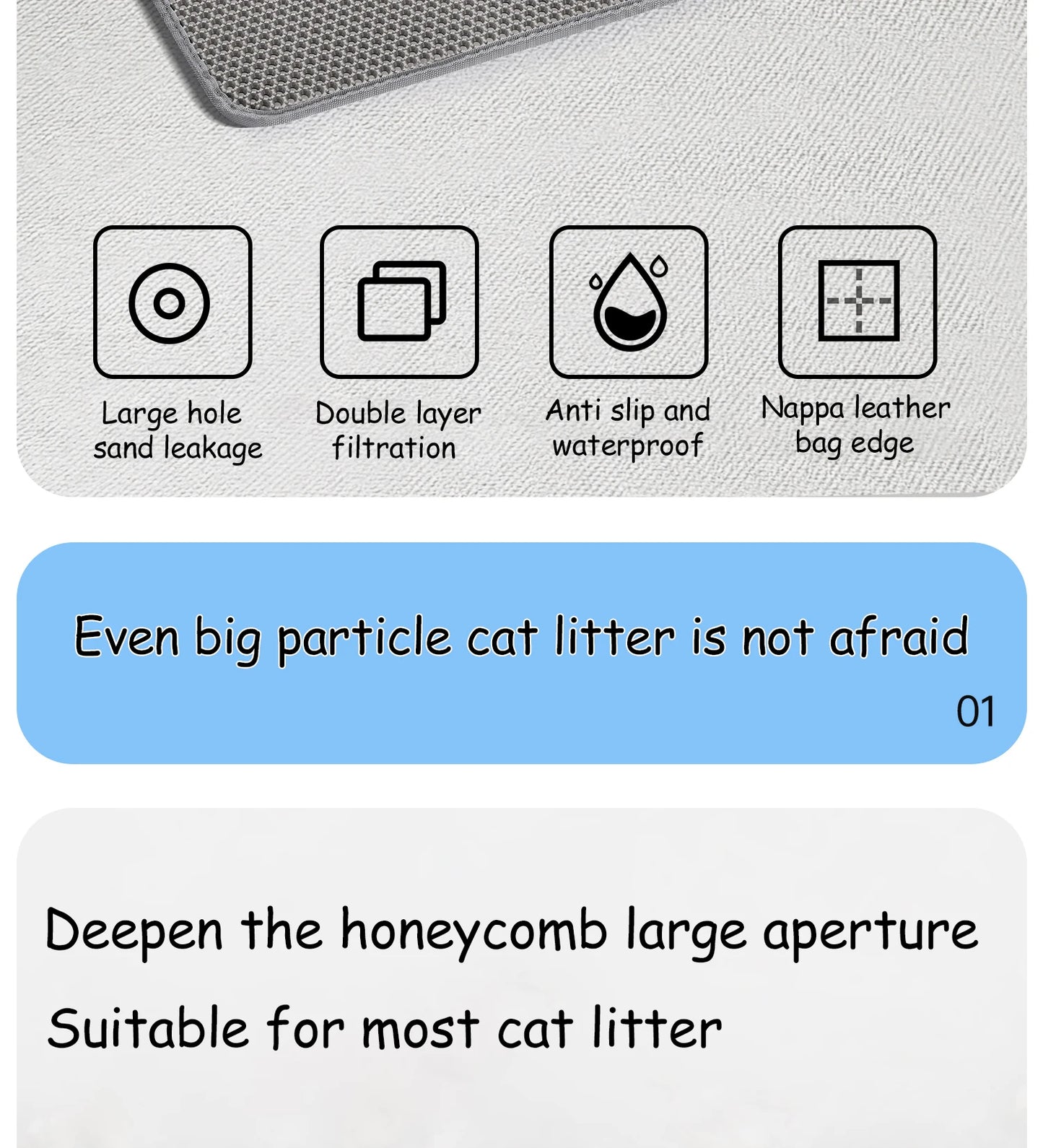 Large Waterproof Cat Litter Mat