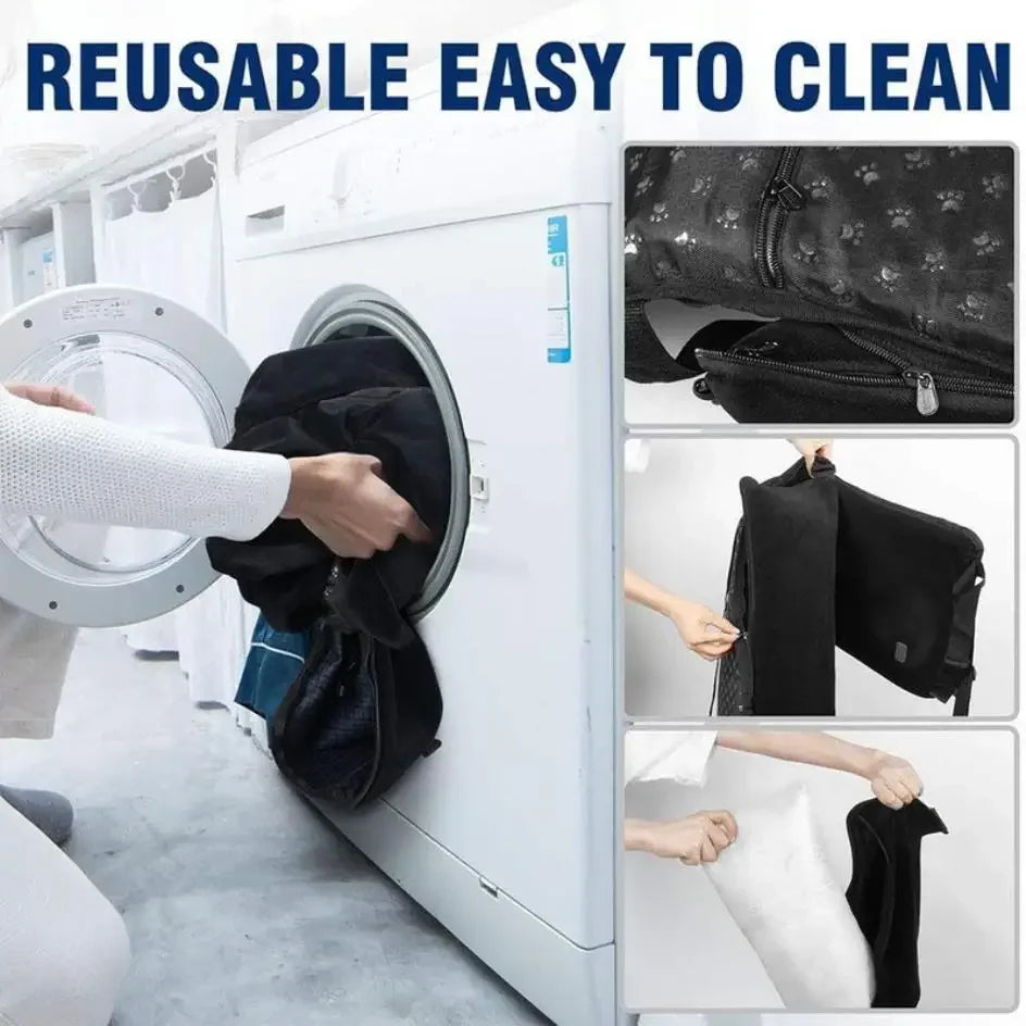 Breathable pet car hanging bag with waterproof seat cushion