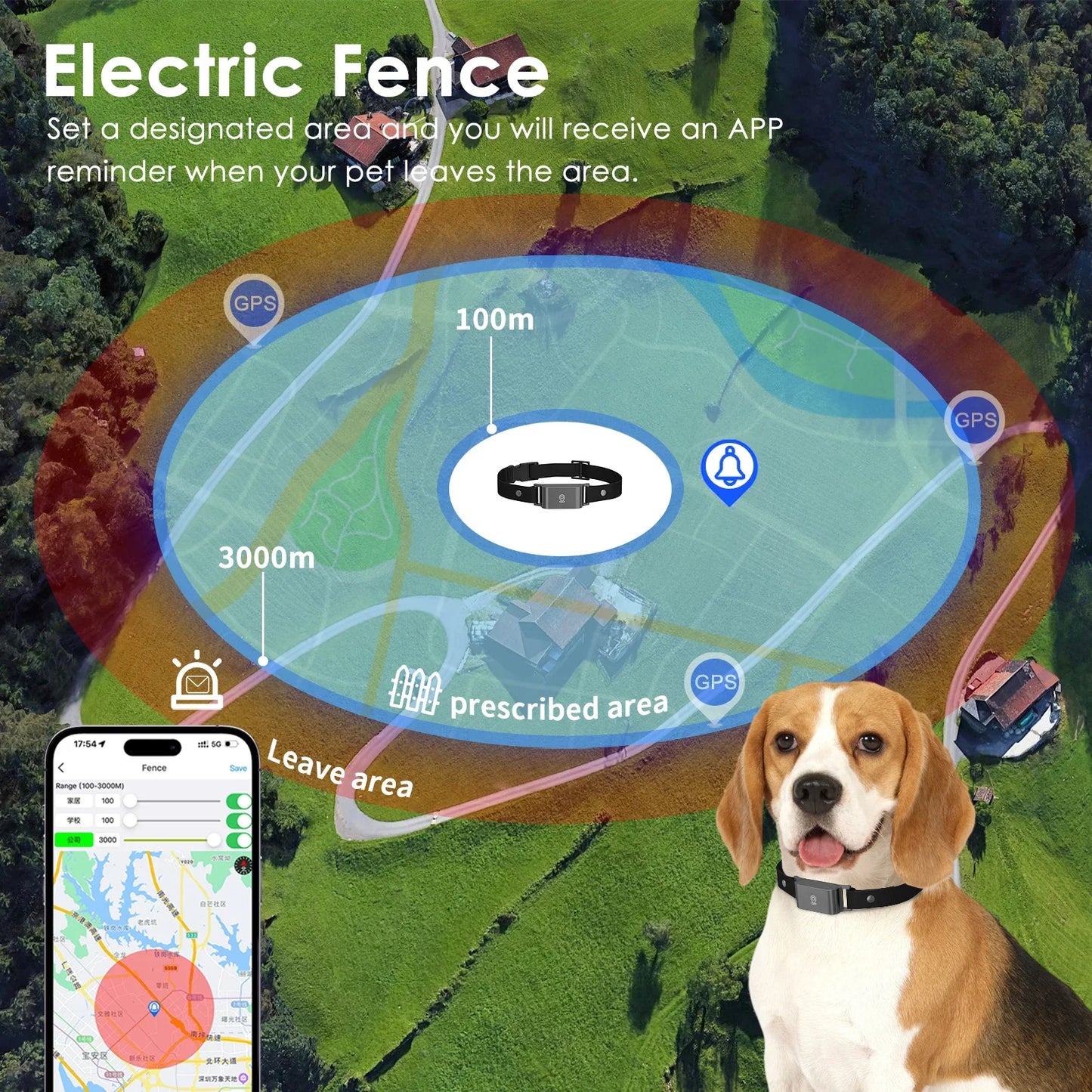 Waterproof Mini 4G GPS Animal Tracker Collar