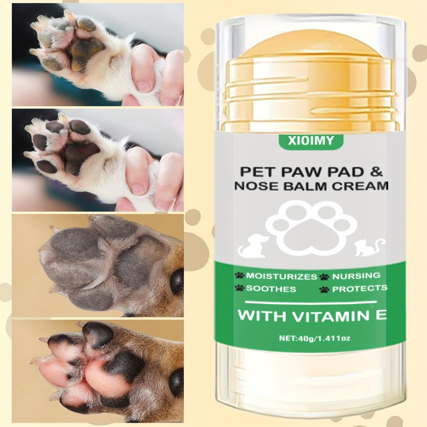 Portable  Pet Paw Pad & Nose Balm Cream