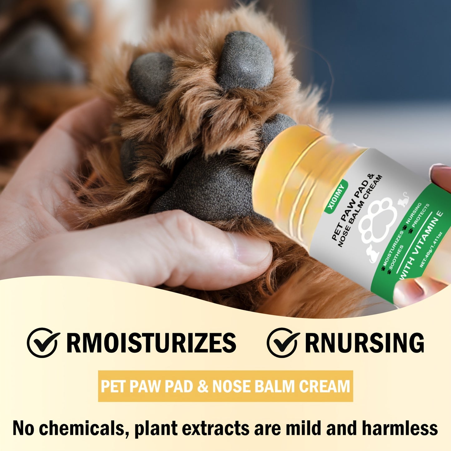 Portable  Pet Paw Pad & Nose Balm Cream
