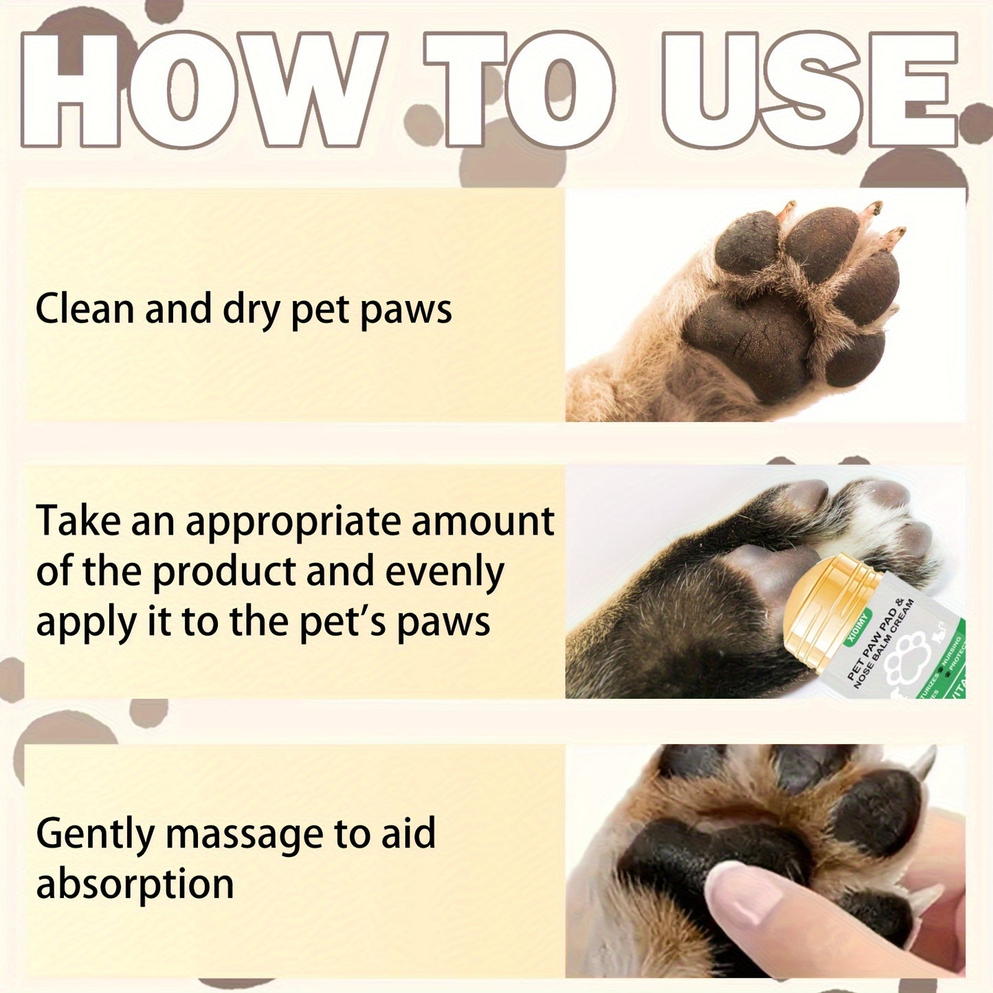 Portable  Pet Paw Pad & Nose Balm Cream